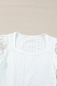 Eyelet Lace Long Sleeve Bodysuit