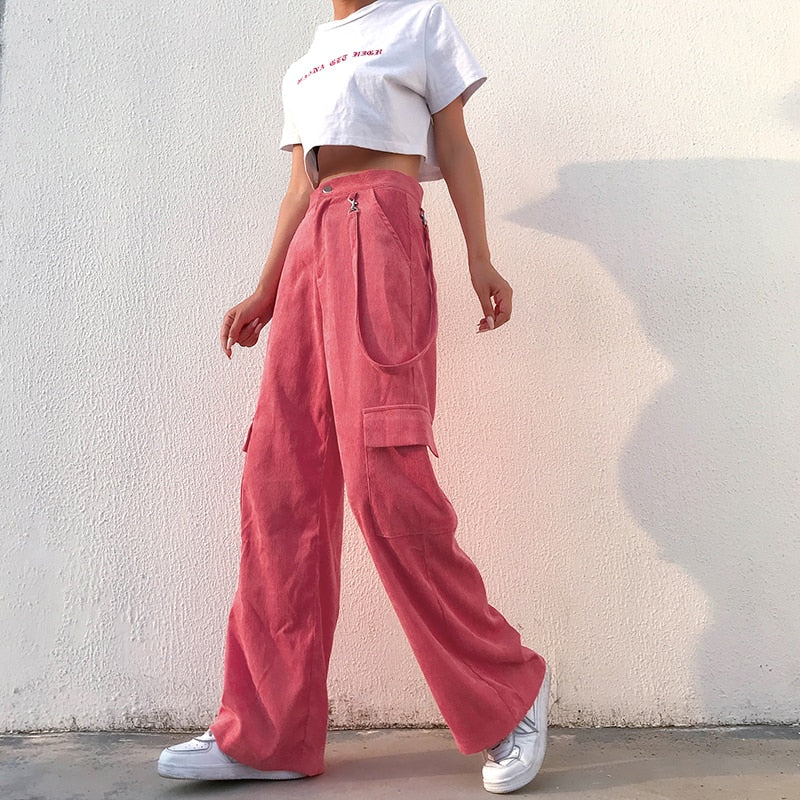 High Waisted Cargo Pants - Malibu Thrifts