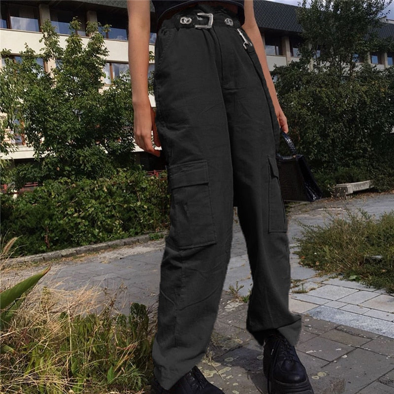 High Waisted Cargo Pants - Malibu Thrifts