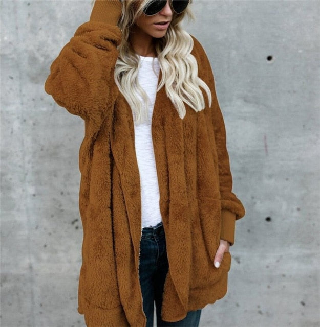 Women's Hooded Fur Coat - Malibu Thrifts