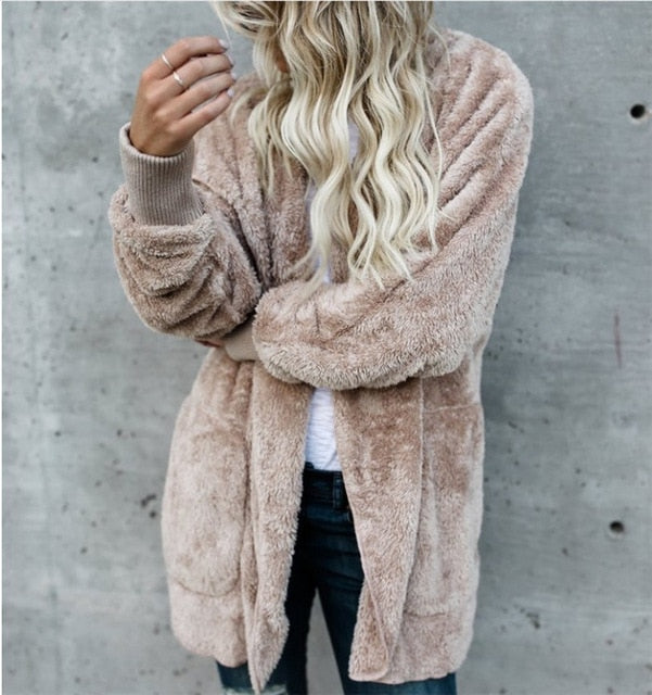 Women's Hooded Fur Coat - Malibu Thrifts