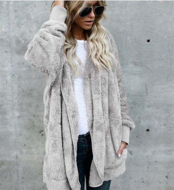 Women's Hooded Fur Coat - Malibu Thrifts