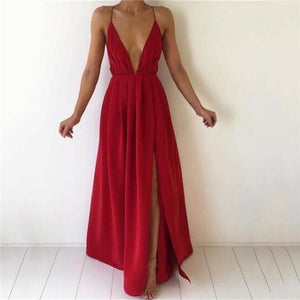 Backless Summer Maxi Dress - Malibu Thrifts