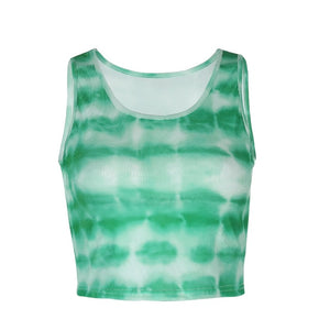 Tie Dye Sleeveless Tank Tops - Malibu Thrifts