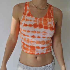 Tie Dye Sleeveless Tank Tops - Malibu Thrifts