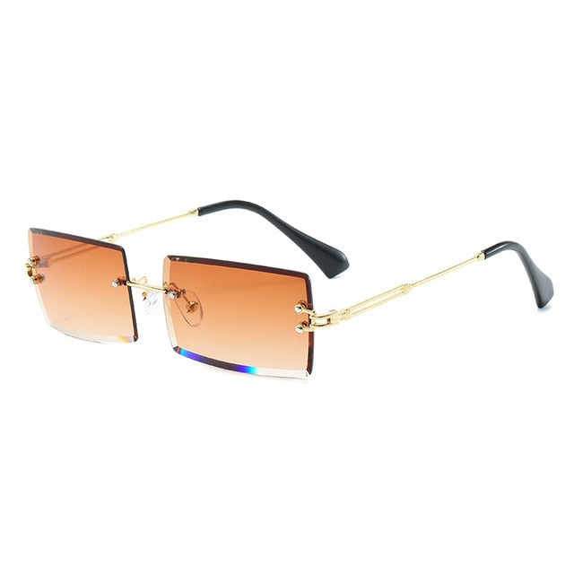 Rimless Rectangle Sunglasses - Malibu Thrifts