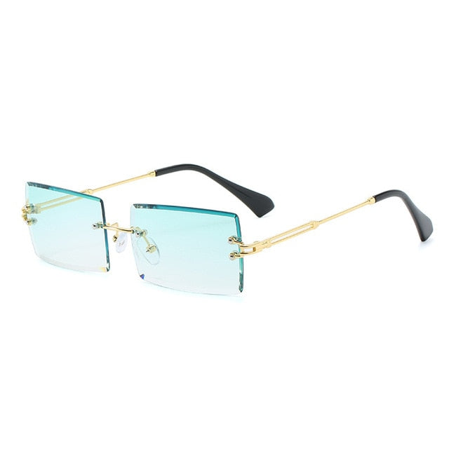 Rimless Rectangle Sunglasses - Malibu Thrifts