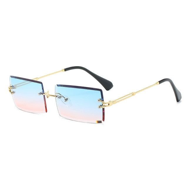 Rimless Rectangle Sunglasses - Malibu Thrifts