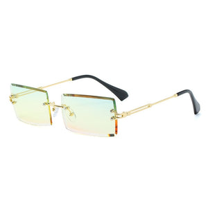 Rimless Rectangle Sunglasses - Malibu Thrifts