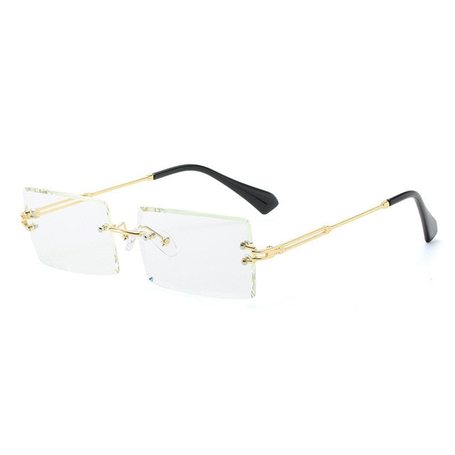 Rimless Rectangle Sunglasses - Malibu Thrifts