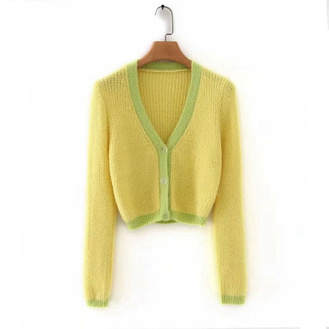 Knitted Crop Sweater - Malibu Thrifts