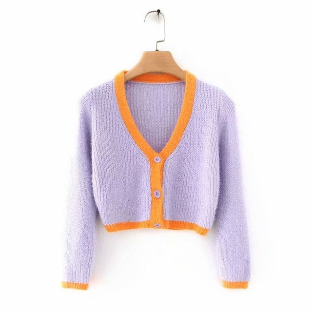 Knitted Crop Sweater - Malibu Thrifts