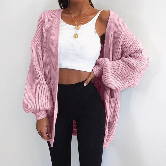 Loose Knitted Cardigan - Malibu Thrifts