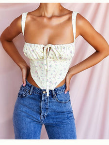 Floral Corset Crop Top