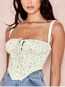 Floral Corset Crop Top