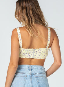 Floral Corset Crop Top