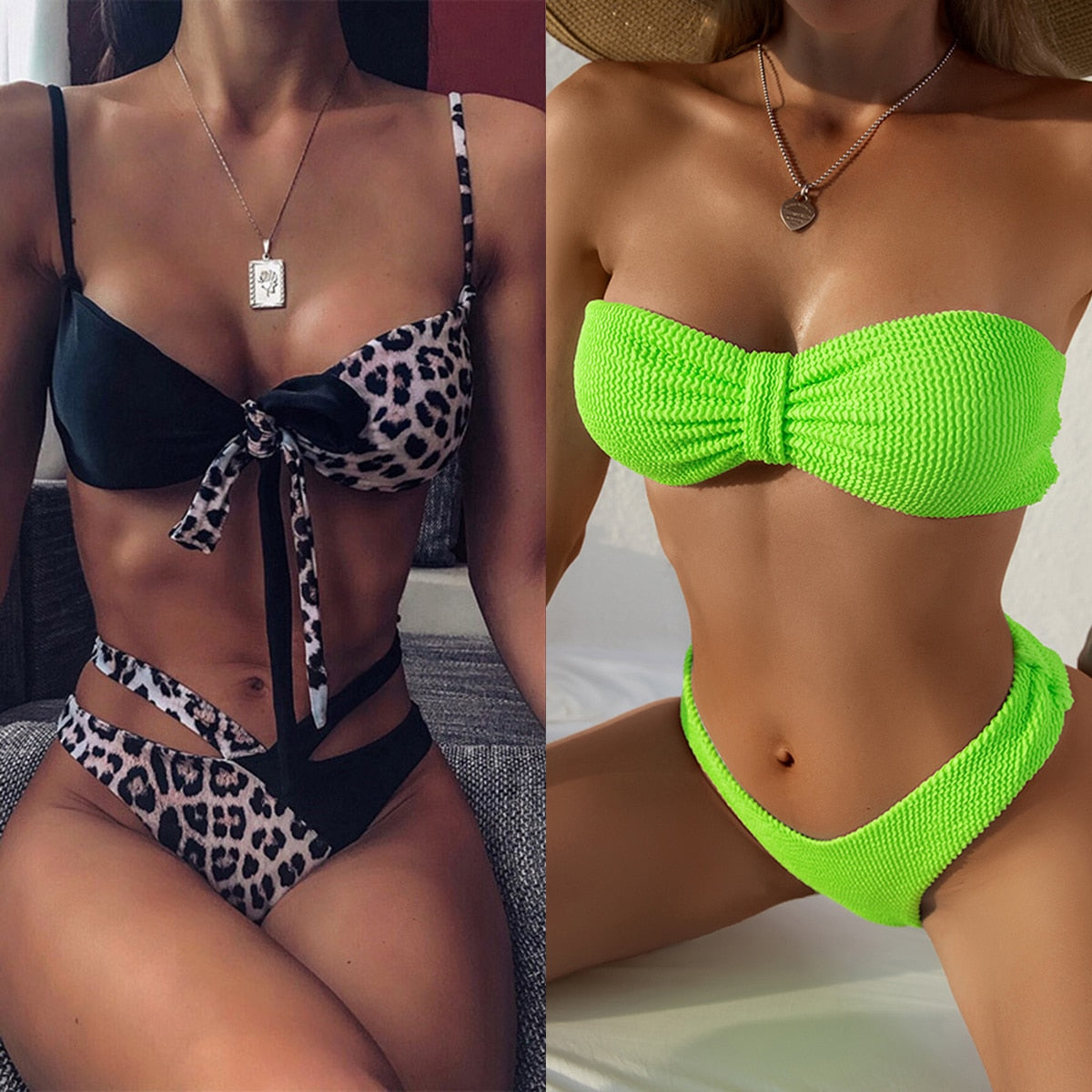 High Waist Brazilian Bikini Set