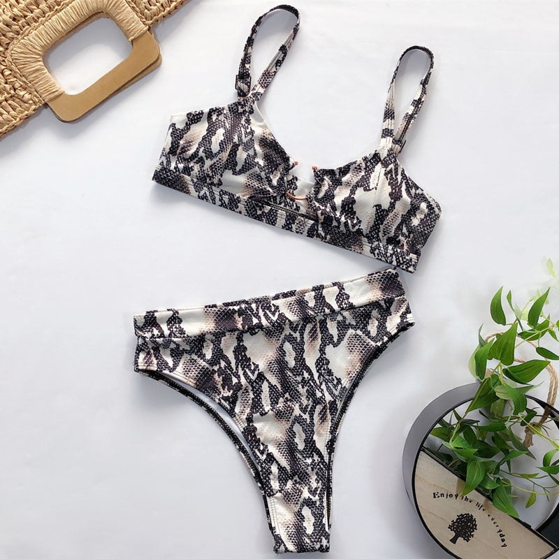 High Waist Brazilian Bikini Set